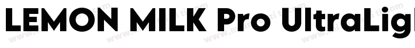 LEMON MILK Pro UltraLight字体转换